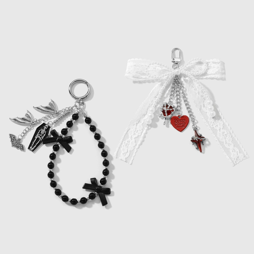 Keypus - Halloween Bat and Coffin Charm Keychain