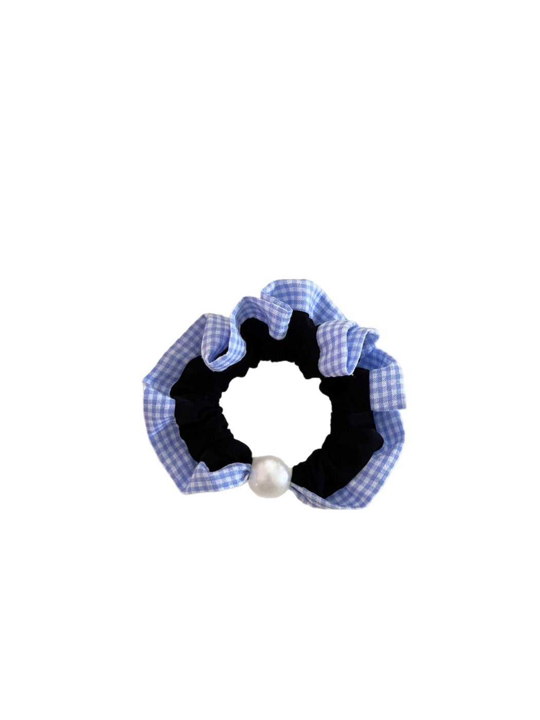 Gifty - Blue Striped Plaid Hair Tie