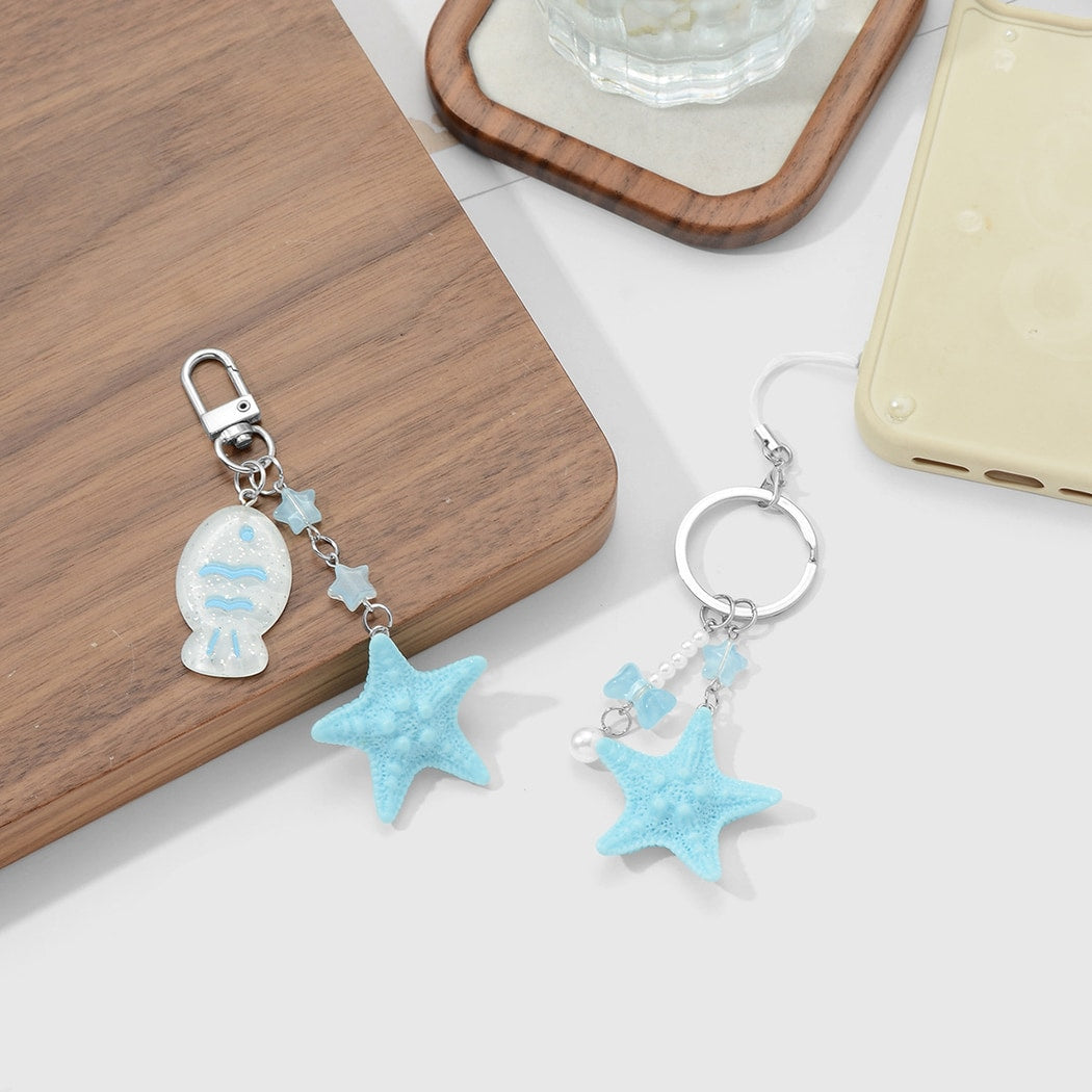 Keypus - Sea Themed Blue Starfish Keychain