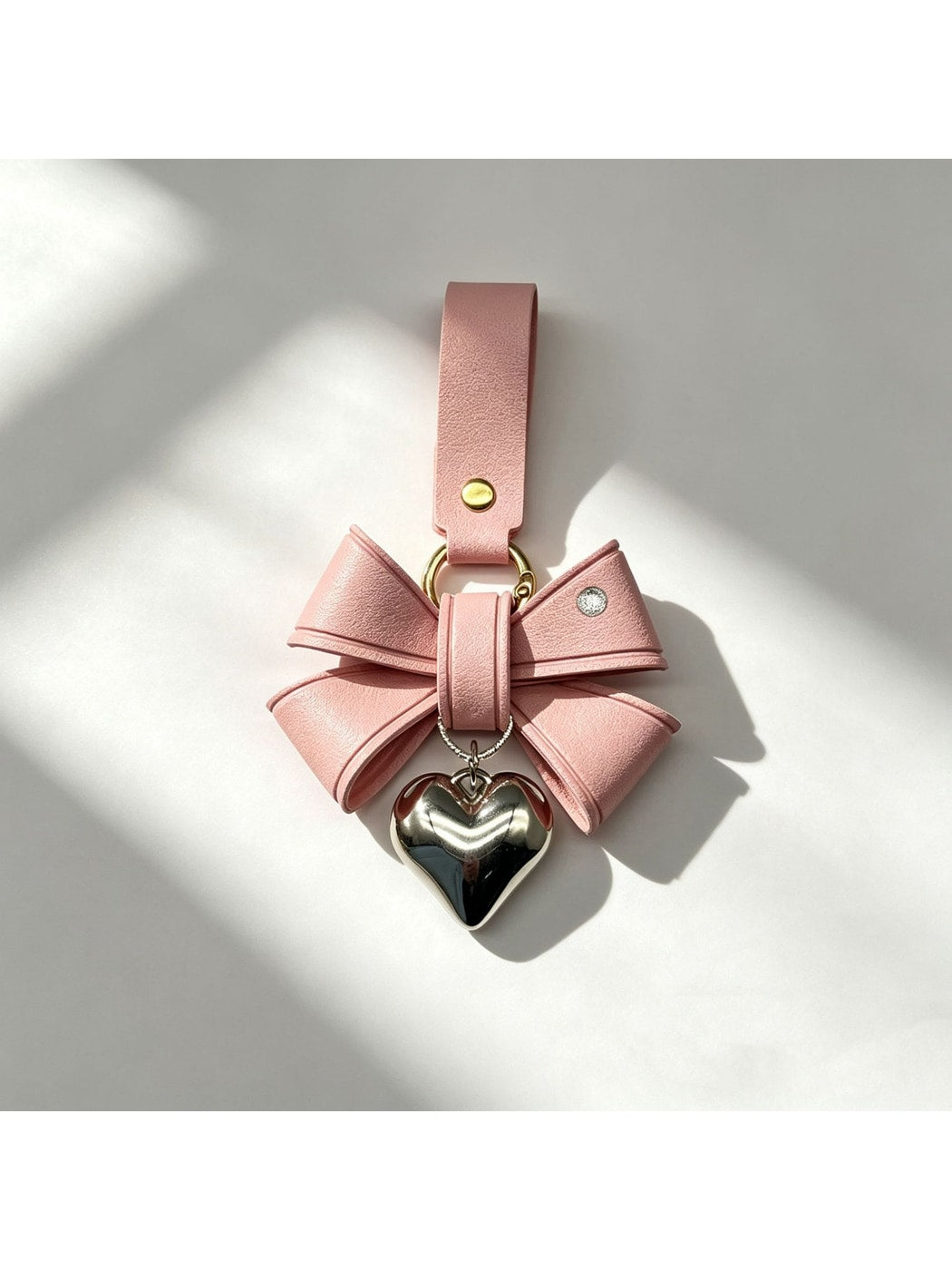 Keypus - Cartoon Bow PU Alloy Pendant Bag Charm Keychain