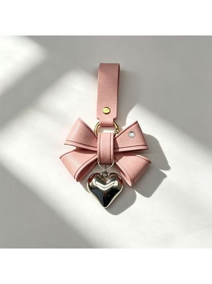 Keypus - Cartoon Bow PU Alloy Pendant Bag Charm Keychain