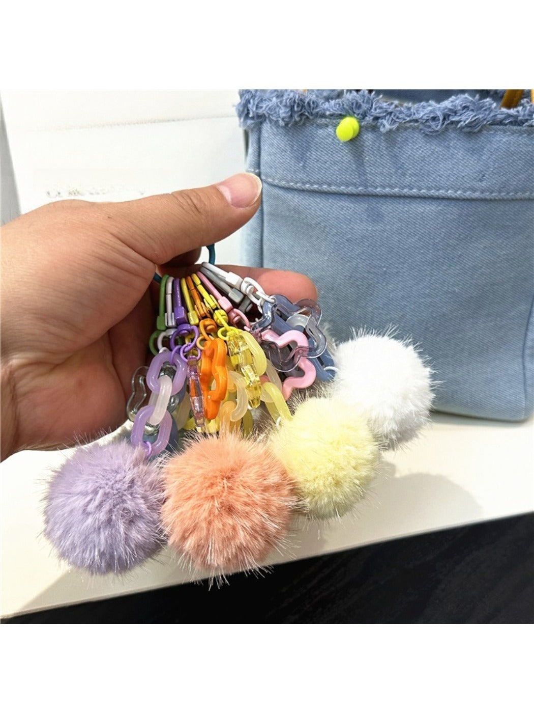 Keypus - Single Pompom Bag Charm Keychain