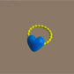 Gifty - Woven Heart Detail Polyester Hair Tie