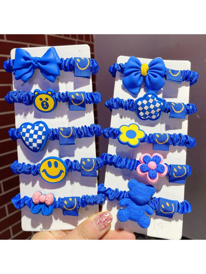Gifty - 10pcs Blue Hair Ties Set