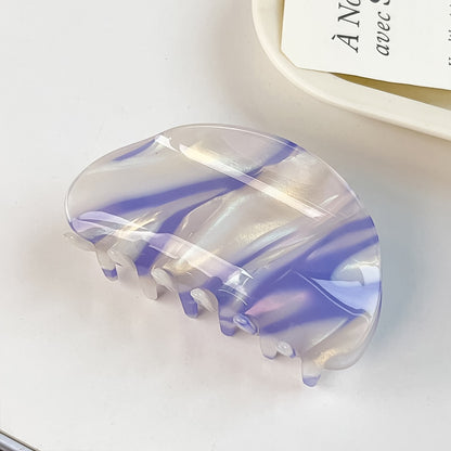 Beau - Patterned PVC Marbled Finish Claw Hair Clip