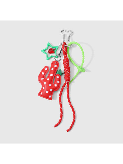 Keypus - Y2K Style Mixed Material Bag Pendant Keychain