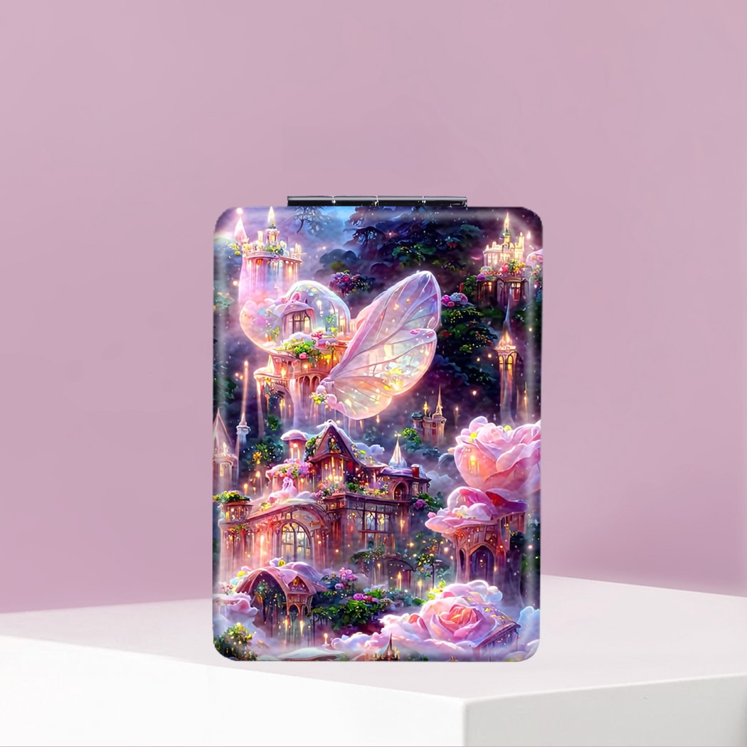 Mirroray - Foldable Cartoon Style Handheld Makeup Mirror