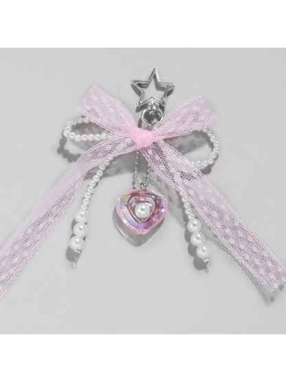 Keypus - Cute Y2K Lace Bow Bag Charm Keychain