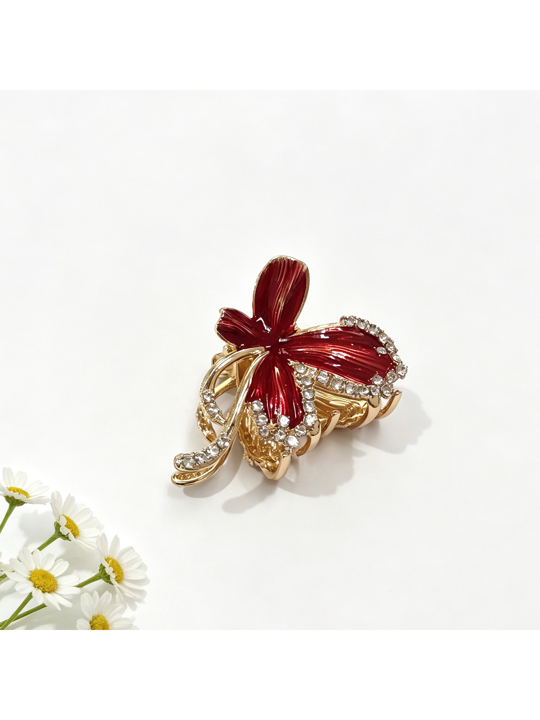 Beau - Bow Shape Glossy Alloy Hair Claw Clip