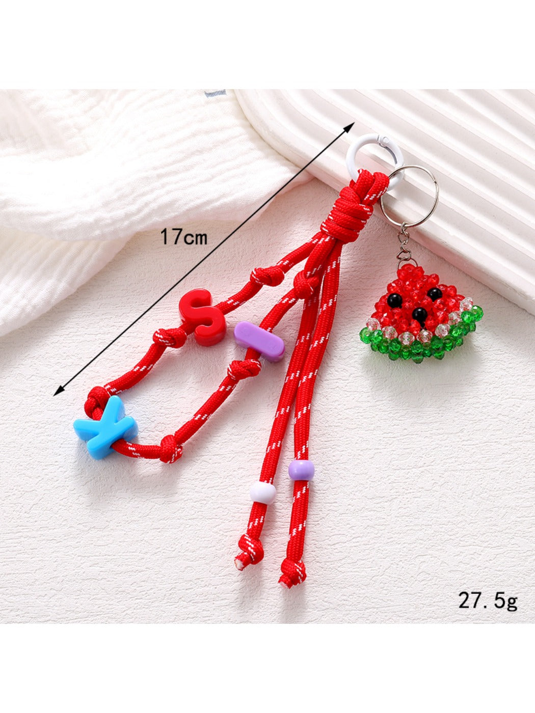 Keypus - 3D Watermelon Slice-Shaped Keychain