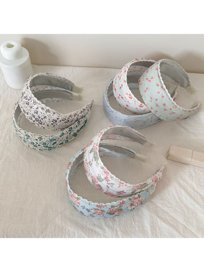 Gifty - Women's Floral Print Wide Fabric Headband