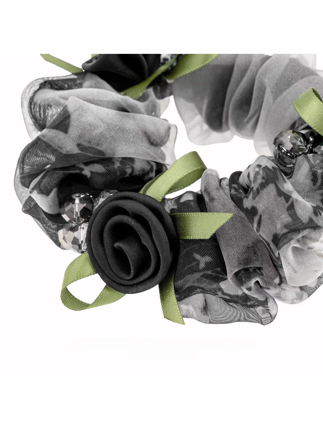 Gifty - Polyester Floral Bow Detail Scrunchie