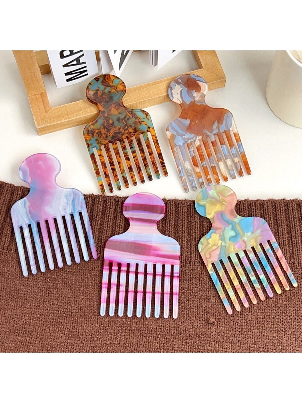 Camerow - Iridescent Geometric Travel Comb