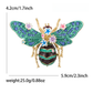 Brovia - Textured Enamel Bee Accent Brooch