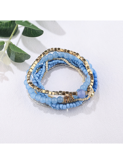 Lovra - Square Beaded Bohemian Multilayer Bracelet