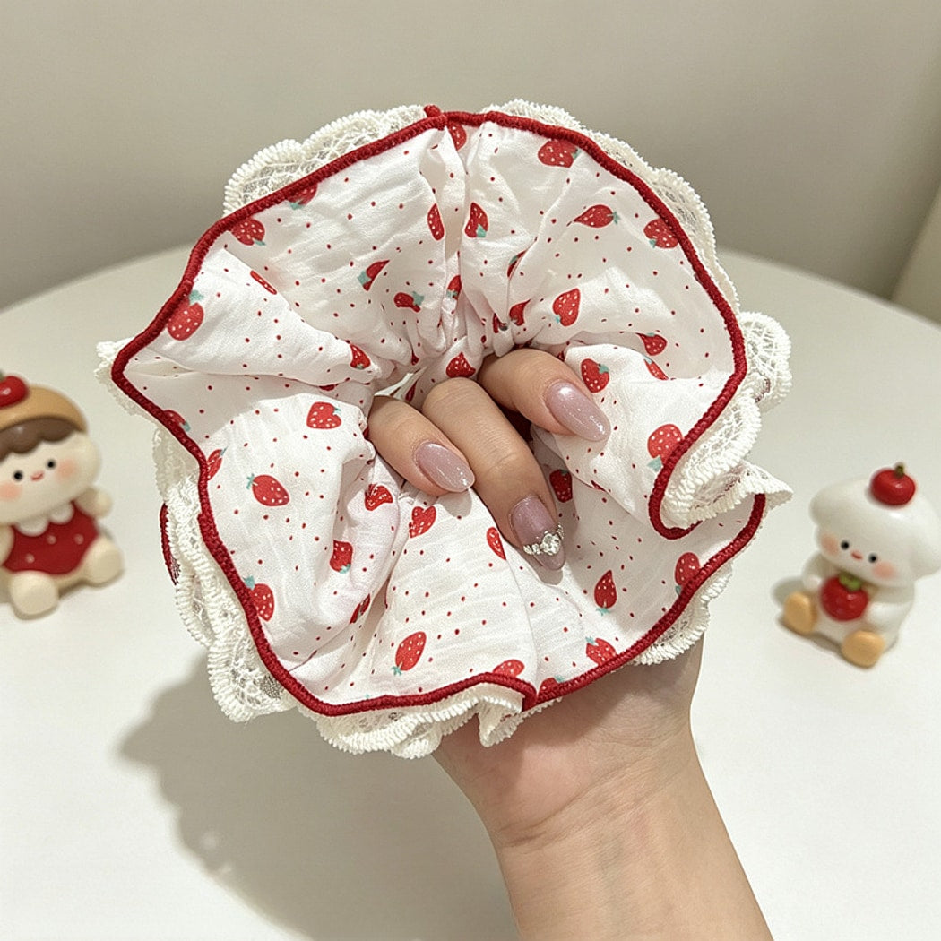 Gifty - Fruit Polka Dot Lace Scrunchie