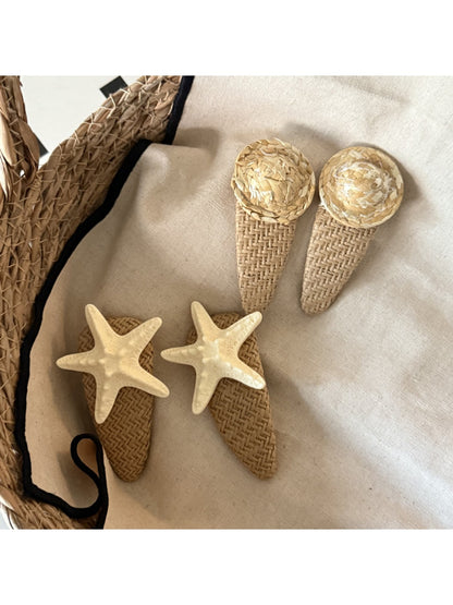 Beau - Retro Style Geometric Woven Bangs Hair Clip