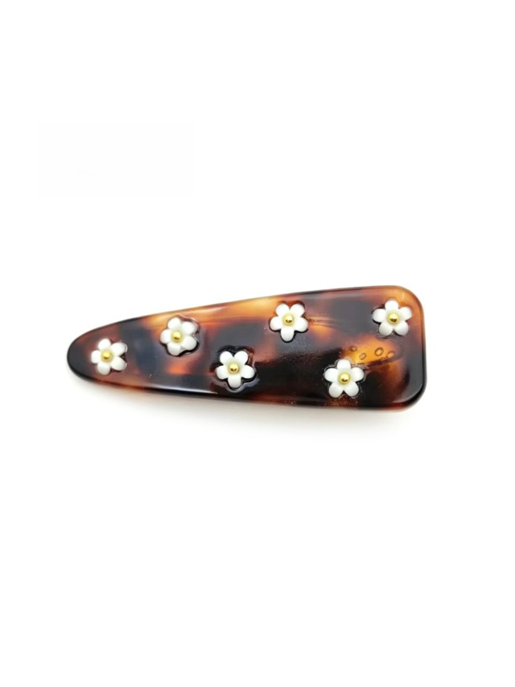 Beau - Floral Acetate Triangular Side Hair Clip