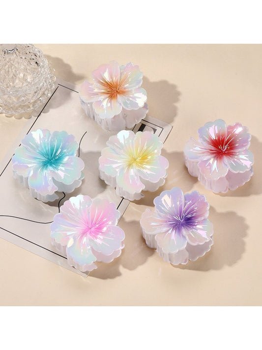 Beau - Gradient Floral Plastic Hair Claw Clip