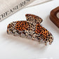 Beau - Geometric Pattern PVC Half Moon Claw Clip
