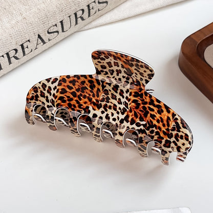 Beau - Geometric Pattern PVC Half Moon Claw Clip