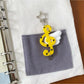 Keypus - Angel Wing Music Note Acrylic Bag Charm Keychain