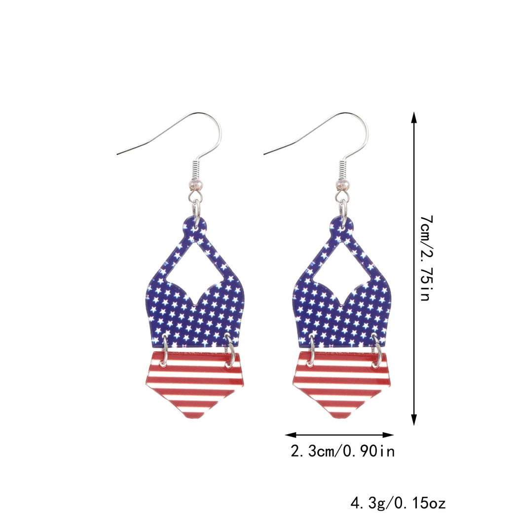 Earedge - Independence Day Theme Striped Earrings