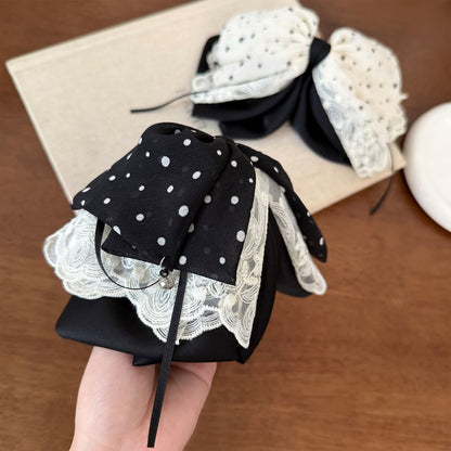 Beau - Mesh Bow Lace Detail Ponytail Claw Clip