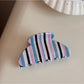 Beau - Colorful Stripe Pattern Acrylic Claw Clip