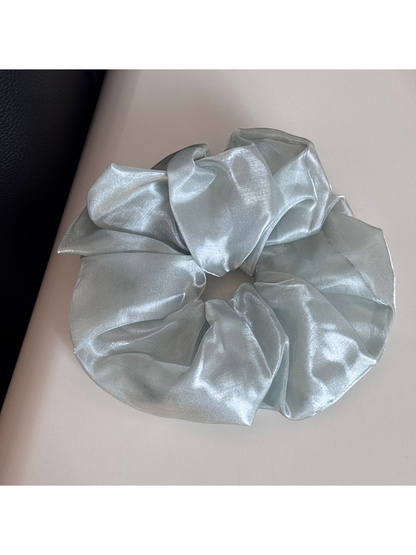 Gifty - Sheer Glossy Ruffle Polyester Scrunchie