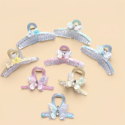 Beau - Ribbon-Bow Butterfly Hair Claw Clip (8x5.1cm)