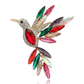 Brovia - Creative Alloy Hummingbird Rhinestone Brooch