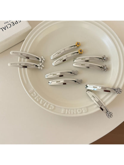 Beau - Alloy Floral Detail Snap Hair Clip