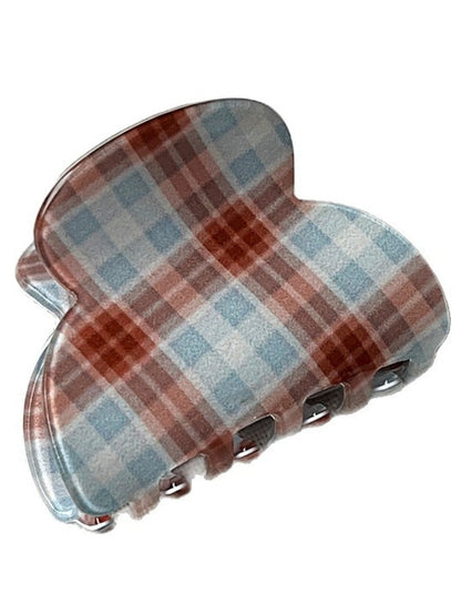 Beau - Modern Minimalist Plaid Hair Claw Clip