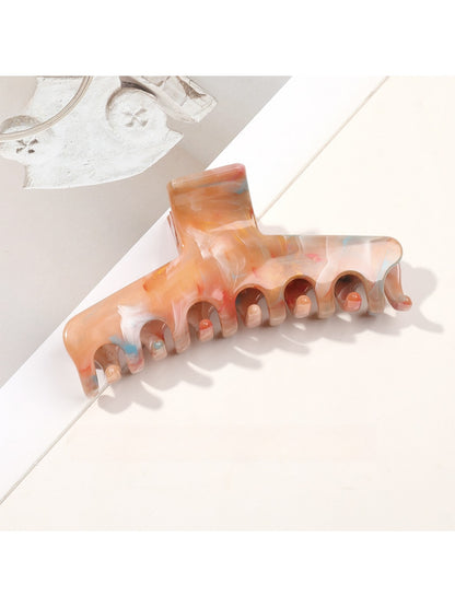 Beau - Marble Swirl Triangle PC Claw Hair Clip