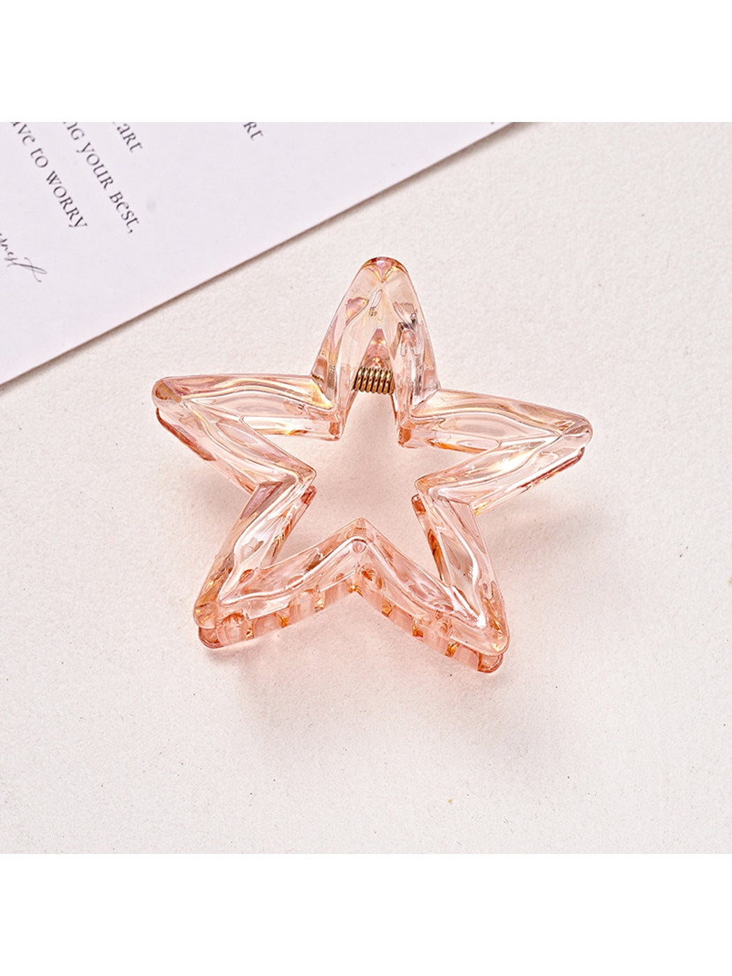 Beau - Transparent Star Shape Plastic Claw Hair Clip