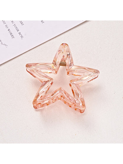 Beau - Transparent Star Shape Plastic Claw Hair Clip