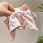 Gifty - Floral Square Scrunchie Large Hair Tie Bow