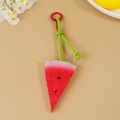 Keypus - Fruit Pendant PU Bag Charm Keychain