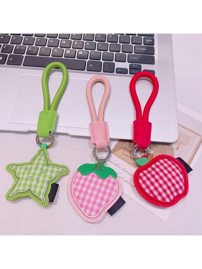 Keypus - Creative Plaid Fruit Keychain