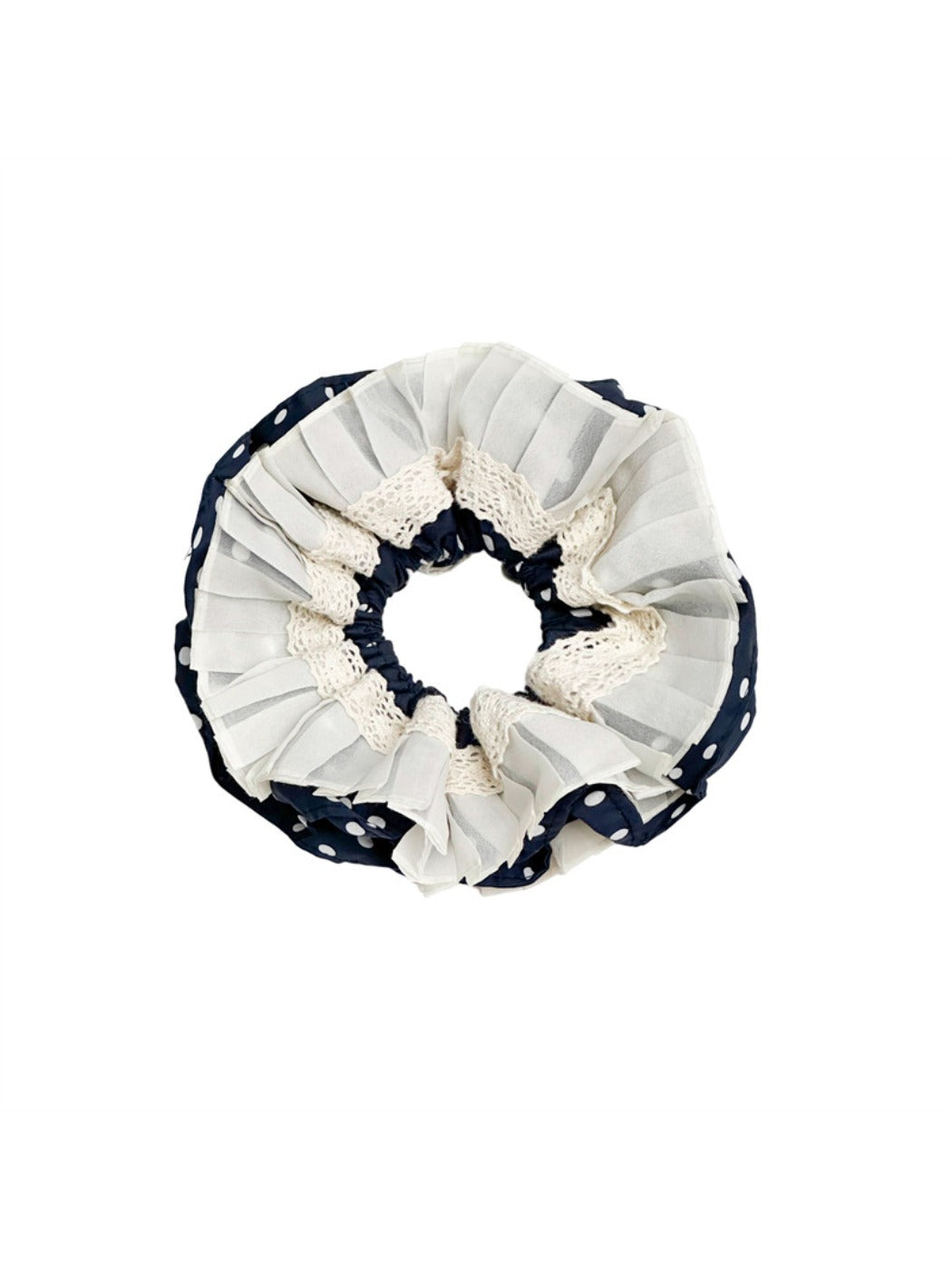 Gifty - Polka Dot Lace Scrunchie Hair Ban
