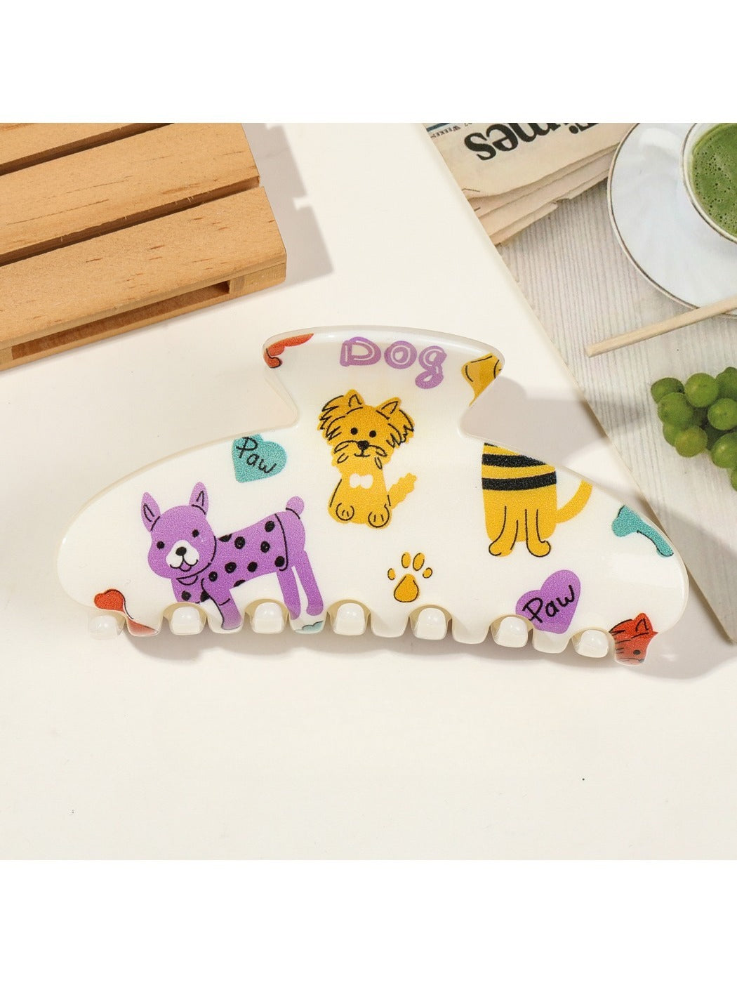 Beau - Cute Puppy Square Hair Clip