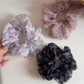 Gifty - Floral Print Gathered Sheer Hair Scrunchie