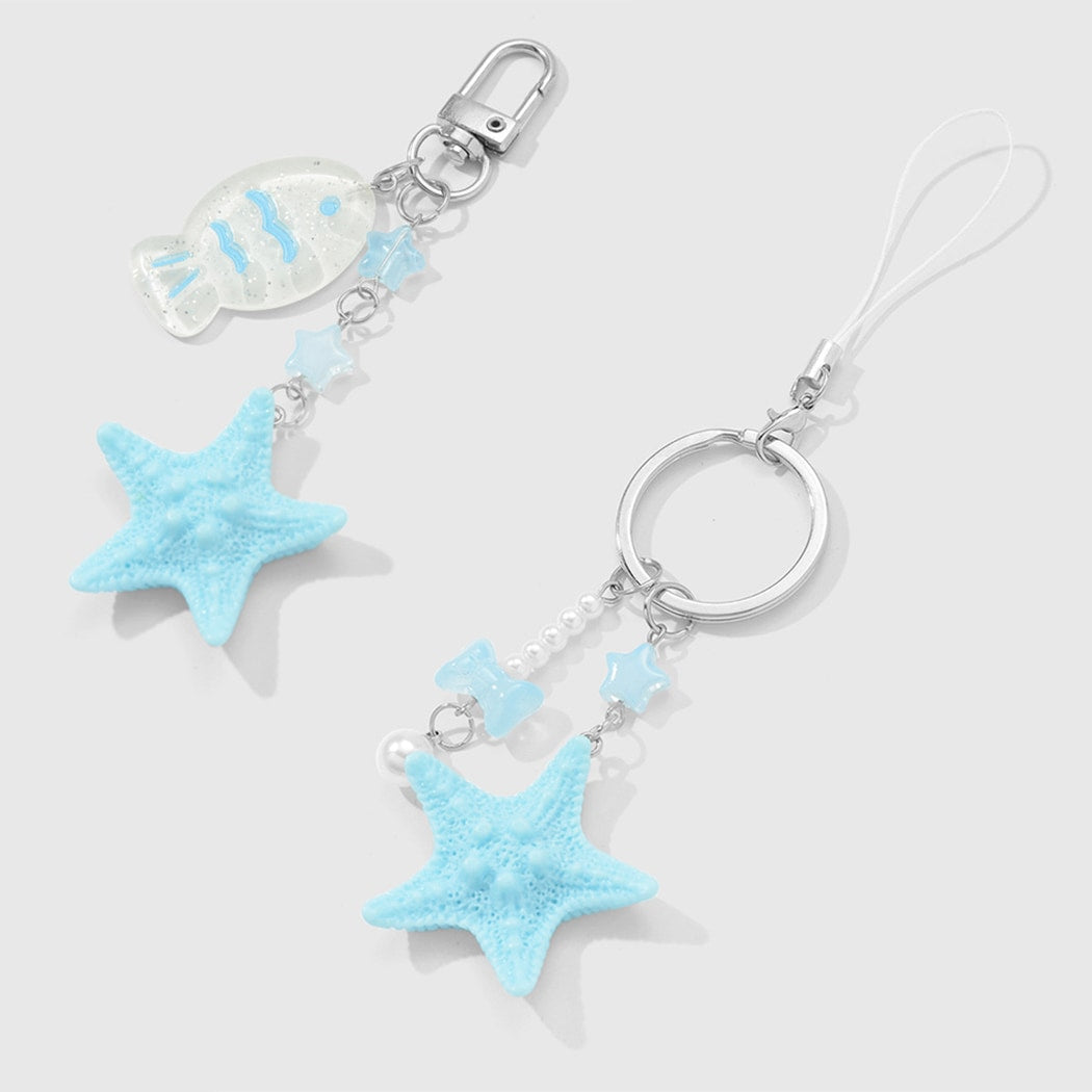 Keypus - Sea Themed Blue Starfish Keychain