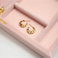 Earedge - Leopard Print Moon Hoop Earrings