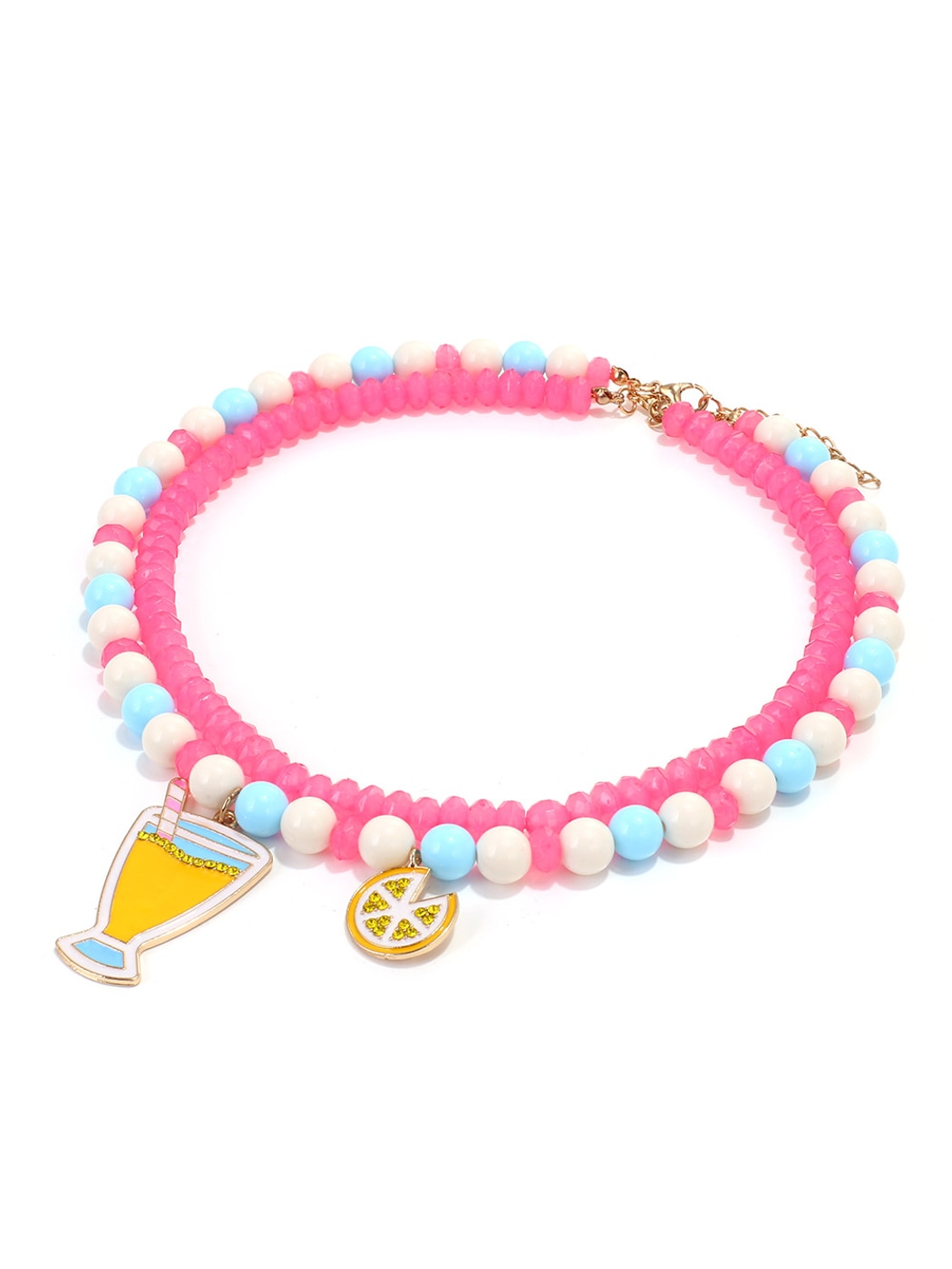 Nozari - Layered Lemon Drink Cup Pendant Necklace