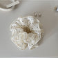 Gifty - Polka Dot Mesh Ruffle High Stretch Scrunchie