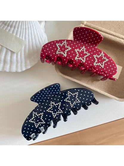 Beau - Star Polka Dot Pattern Hair Clip