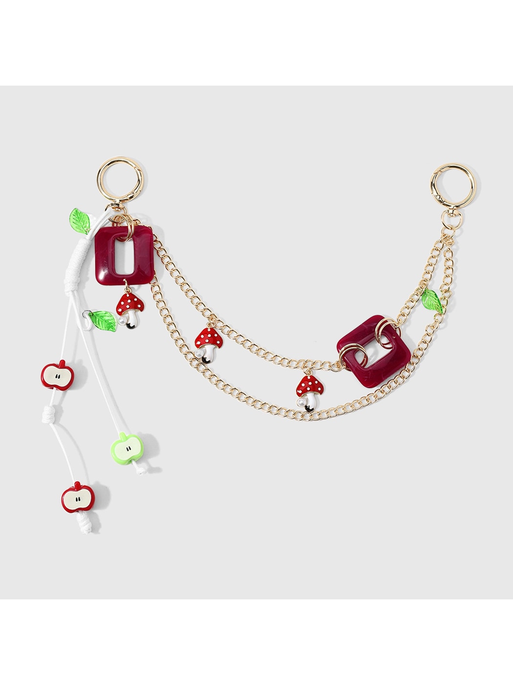 Keypus - Y2K Style Square and Round Bag Charm Chain