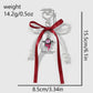 Keypus - Beaded Bow Eye Charm Keychain